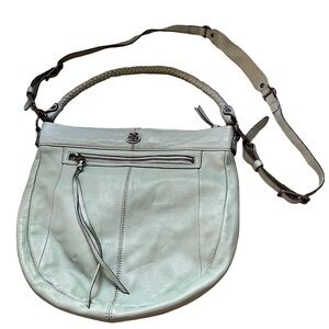 Elliott Lucca Light Green Leather Bag Purse with Shoulder Strap